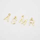 925 Sterling Silver Plain Letter A-Z Initial Alphabet Pendant for Necklace