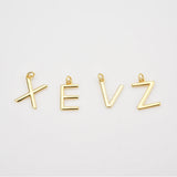 925 Sterling Silver Plain Letter A-Z Initial Alphabet Pendant for Necklace