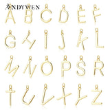 925 Sterling Silver Plain Letter A-Z Initial Alphabet Pendant for Necklace