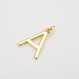 925 Sterling Silver Plain Letter A-Z Initial Alphabet Pendant for Necklace