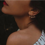 925 Silver 26 Letters Drop Earring Initial A M Piercing Ohrringe European Rock