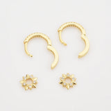 925 Sterling Silver 8.5mm Circle Drop Earring Star Circle Charm Women Jewelry