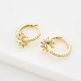 925 Sterling Silver 8.5mm Circle Drop Earring Star Circle Charm Women Jewelry