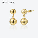 925 Sterling Silver Ball Drop Earring Clips Wedding Jewelry