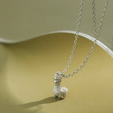 925 Sterling Silver Horse Pendant Necklace Choker
