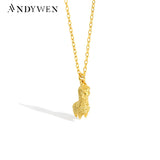 925 Sterling Silver Horse Pendant Necklace Choker