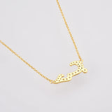 925 Sterling Silver Arabic Love Pendant Necklace Zircon CZ Charm