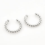 925 Silver Beads Earcuff Cuffs Earring Piercing Non Piercing Clips Wedding