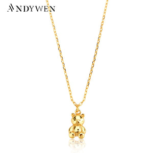 925 Silver Bear Pendant Necklace Long Chain Rock Punk Wedding