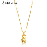 925 Silver Bear Pendant Necklace Long Chain Rock Punk Wedding