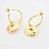 925 Silver Drop Earrings Zircon Coins Piercing Clips Women Wedding Jewelry Gift