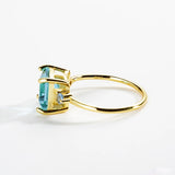 925 Silver Green CZ Zircon Ring Women Wedding Fine Jewelry