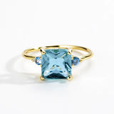 925 Silver Green CZ Zircon Ring Women Wedding Fine Jewelry