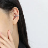925 Silver Zircon CZ Earcuff No Piercing Cuff Earring