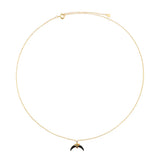 925 Silver Enamel Moon Pendant Necklace for Women