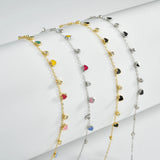 925 Silver Bohemia Enamel Charm Choker Necklace Women Classic Jewelry