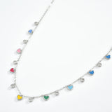925 Silver Bohemia Enamel Charm Choker Necklace Women Classic Jewelry