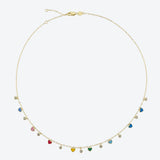 925 Silver Bohemia Enamel Charm Choker Necklace Women Classic Jewelry