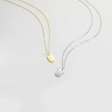 925 Silver Boy Girl Square Pendant Necklace Crystal Jewels