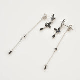925 Silver Butterfly Zircon Chain Drop Earring Women Jewelry Gift