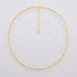 925 Silver Chain Choker Circle Locker Necklace Rock Punk Women Jewelry