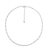 925 Silver Chain Choker Circle Locker Necklace Rock Punk Women Jewelry