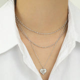 925 Sterling Silver Chain Choker Necklace Rock Punk Jewelry