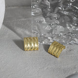 925 Silver Circle Stud Earring Heavy Pendiente Clip Wedding Jewelry