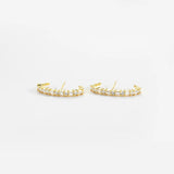 925 Silver Clear CZ Circle Stud Earring Fine Jewelry Valentines Gift