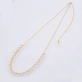 925 Silver Zircon Charms Necklace for Women Party Wedding