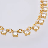 925 Silver Zircon Charms Necklace for Women Party Wedding