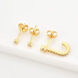 925 Silver Clear Zircon Drop Earrings Women Fine Jewelry Crystal Piercing