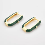925 Silver Rainbow Oval Hoops Earring Circle Fine Jewelry