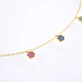 925 Silver Zircon Crystal Flower Pendant Necklace for Women