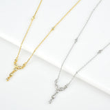 ANDYWEN 925 Sterling Silver Cross Flower PARADIS NECKLACE Pendant