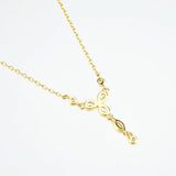 ANDYWEN 925 Sterling Silver Cross Flower PARADIS NECKLACE Pendant