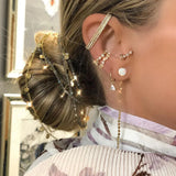 925 Silver EarBar EarCuff Earring No Piercing CZ