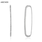 925 Silver EarBar EarCuff Earring No Piercing CZ