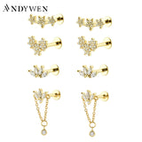 925 Silver Flower Earring Piercing Wedding Jewelry Gift