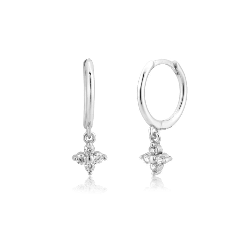 925 Silver Zircon Charm Drop Earrings Dangle Tiny Women Piercing Fine Jewelry