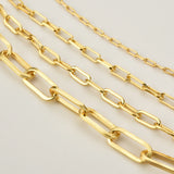 925 Silver Geometric Rectangle Chain Horoscope Thin Thick Women Jewelry