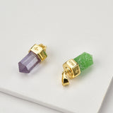 925 Silver Rectangle Chain Necklace Green Pendant Zircon Jewelry