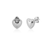 925 Silver Heart Piercing Stud Earring Punk Wedding Jewel