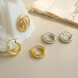 925 Silver Hollow Hoops Circle Round Plain Punk Piercing Earrings