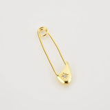 925 Sterling Silver Hoops Thread Pin Long Earring Rock Punk Piercing Zircon