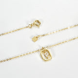 925 Silver Inital Pendant Choker Monogram Necklace Fine Jewelry