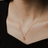 925 Silver Inital Pendant Choker Monogram Necklace Fine Jewelry