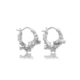 925 Silver Irregular Hoops Women Clips Piercing Geometric Wedding Jewelry