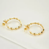 925 Silver Large Hoops 30mm CZ Heavy Rock Punk Round Fine Jewelry