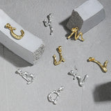 925 Silver Initial Alphabet Charm Necklace Women Jewelry